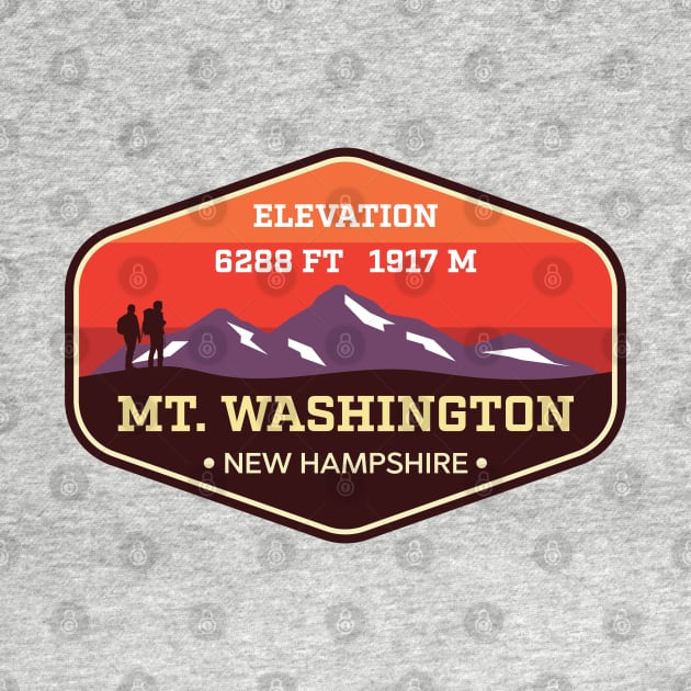 Mount Washington - New Hampshire - Appalachian Trail Mountain Climbing Badge by TGKelly